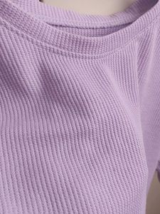 Lilac Ribbed Crop Top