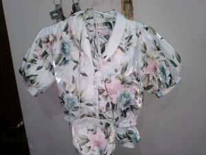 Floral Print Puff Sleeve Dress