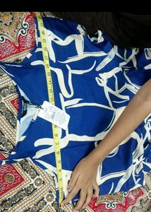 Stylish Blue Abstract Print Camisole Dress