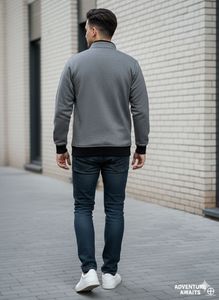 Stylish Gray Printed Sweatshirt