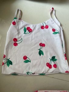 Cute Combo of Cherry Print and black