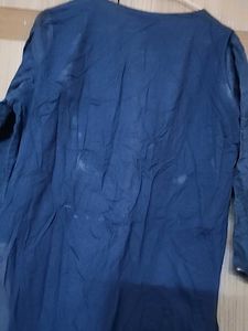 Navy Blue Front Slit Kurti