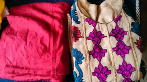 Beautifully Embroidered Kurta set with chudidar