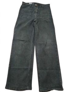 High-Waisted Wide-Leg Denim Jeans