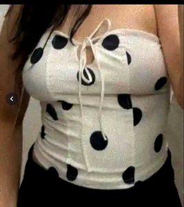 Polka Dot Corset Top