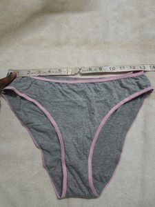 Grey Briefs with Pink Trim