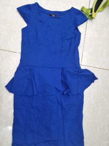 Vibrant Blue Peplum Dress