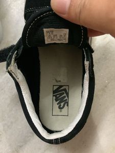 Vans Black &amp; White Velcro Shoes unisex