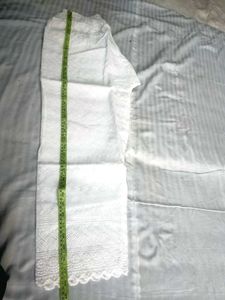 White Chikan Fabric Cotton Plazo