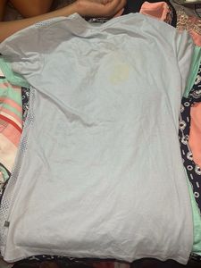 Light Blue Graphic Print T-Shirt
