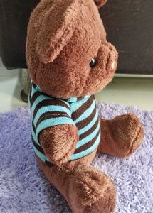 Cute Teddy Bear with Striped Sweater