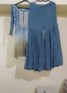 Embellished Kurta &amp; Palazzo Set