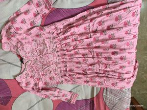 Pretty pink kurta set with duppata
