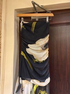 Strapless Floral Print Party Dress