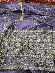 Beautiful Purple Embroidered Kurta Set