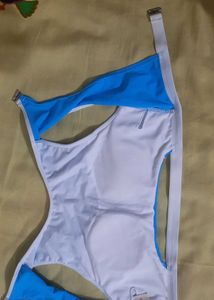 Blue &amp; White Padded Bikini Set