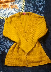 Vintage Mustard Knit Cardigan