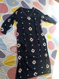 Elegant Dark Blue Printed Kurta