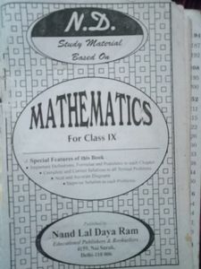 Class IX, Maths NCERT Solutions Book. (CBSE)