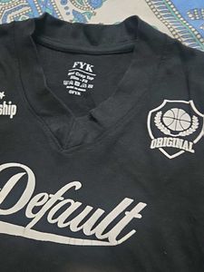 y2k FYK Black Graphic Cropped T-Shirt