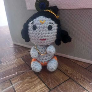 Handmade Crochet Krishna Doll