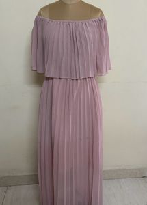 Off Shoulder Peach Dress