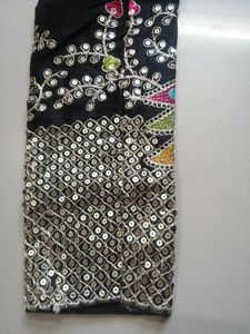 Elegant Black Kurta with Peacock Embroidery