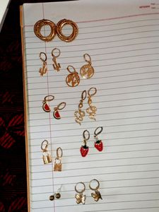 Set Of 9 Pair Earrings Western