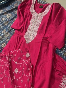 Maroon Embroidered Salwar Kameez Set