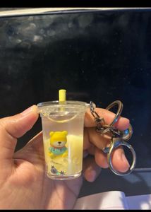 Cute Bear Boba Keychain with bell