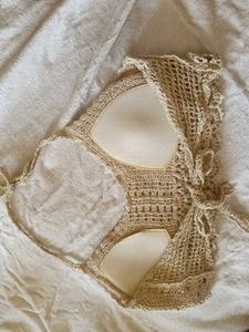 Crochet Halter Bikini Top