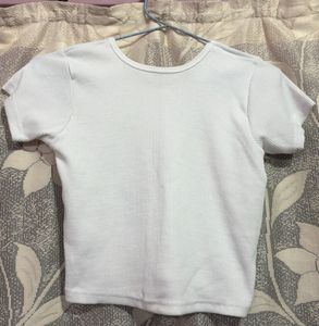 white crop top