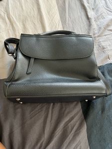 Black Structured Satchel Bag