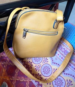 Mustard Colour Lavie Brand Sling Bag