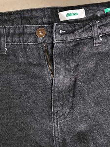 Glitchez Charcoal Black Relaxed fit jeans