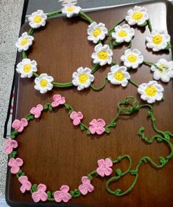 Handmade Crochet Flower  Waistband