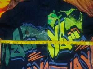 Vintage Graffiti Denim Shirt Dress
