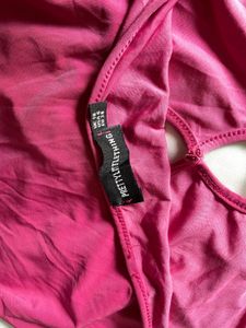 Hot Pink Halter Neck Mini Dress