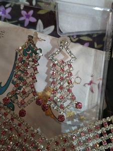 Sparkling Pink &amp; Crystal Choker Set