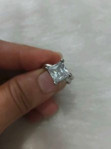 Elegant Square Cut Gemstone Ring