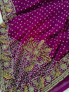 embellished heavy saree