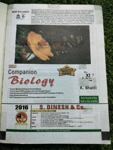 Dinesh Companion Biology Class XI Vol. II