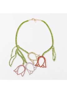 Zara Combo Fish Earring And Rhinestones Necklace