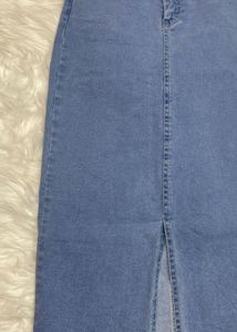 Long Denim Jean Skirt