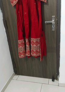 New Unused PureCotton Premium Ajrak AnarkaliSuit