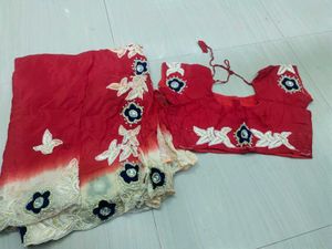 Stunning Red Lehenga Choli with Embellishments