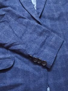 Men's Blue Checkered Blazer