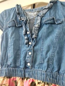 Guess Denim &amp; Floral Camo Dress
