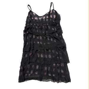 Black Tiered Ruffle Dress