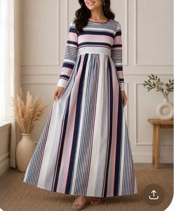 Striped Maxi Dress with pockets